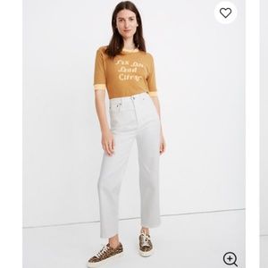 NWOT Madewell Slim Wide-Leg Jeans in Tile White